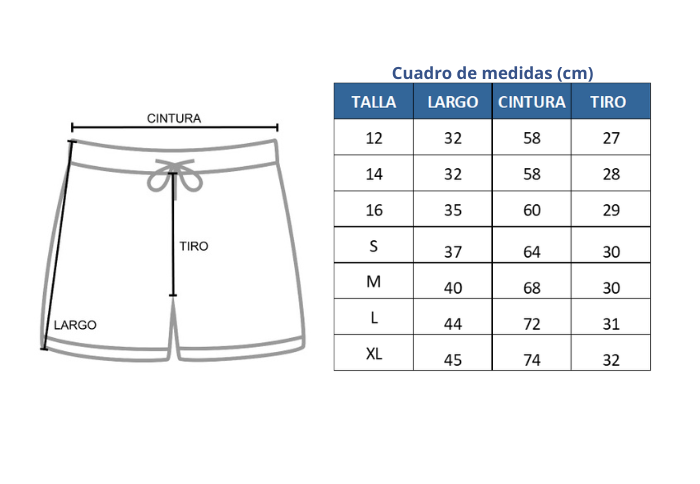 SHORT DAMA SECUNDARIA ROOSEVELT