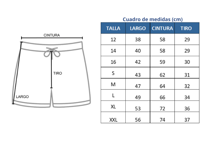 SHORT VARON SECUNDARIA ROOSEVELT