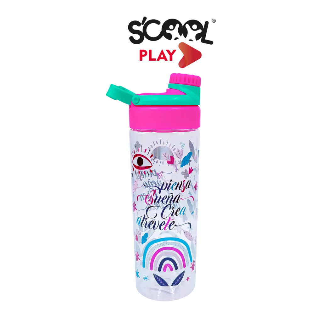 BOTELLA EXPLORE LETRAS SCOOL