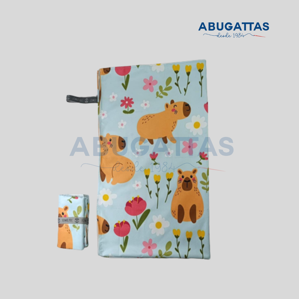 TOALLA DISEÑO CAPIBARA FLORES TOWELTEC