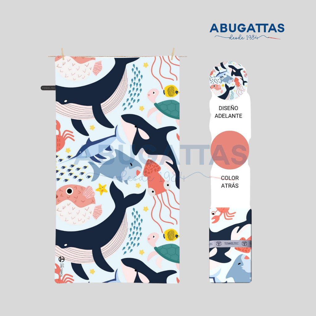 TOALLA DISEÑO BALLENAS TOWELTEC