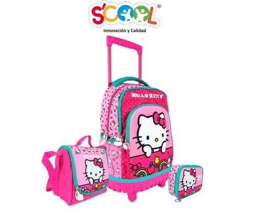 SCOOL MAGIC SET MOCHIRUEDAS PLUS EVA 3D HELLO KITTY