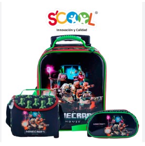SCOOL MAGIC SET MALETA GDE EVA 3D MINECRAFT