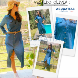 [01306/M] VESTIDO JEAN OLIVIA MODA