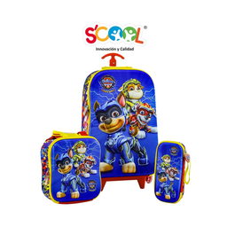 [804641] SET MALETA RANGER 3D PAW PATROL SCOOL